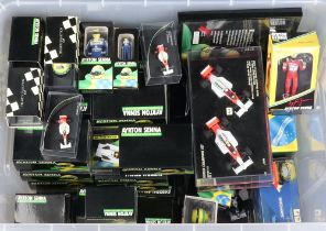 The Ayrton Senna Racing Car Collection by Lang, a collection of 1:8 scale helmets (18), Mini