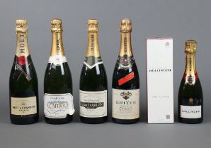 A 37.5cl bottle of Bollinger Special Cuvee Champagne boxed, together with a 750ml bottle of Moet &