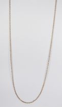 A yellow metal 9ct necklace 74cm, 9.8 grams