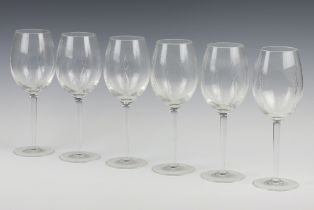 A set of 6 John Rocha for Waterford Crystal wine glasses 23cm