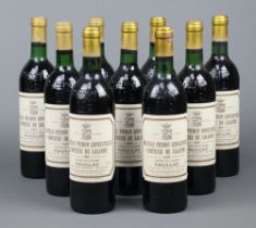 Nine bottles of 1983 Chateau Pichon Longueville Comtesse de Lalande Grand Cru Classe Pauillac red