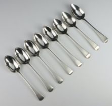 Five Victorian silver table spoons London 1897, 1898, maker Ralph Samuel 3 others, 530 grams