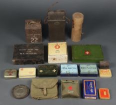 A Second World War military outfit first aid from MT vehicle (empty), a Koray first aid tin and