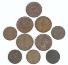 A collection of 19th Century coins and tokens from the Canadian provinces