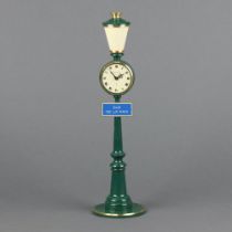 Jaeger-LeCoultre, a 1970's timepiece in the form of a lamp post marked Pue de la Paix 28cm x 7cm (