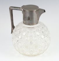 An Edwardian silver mounted cut glass spirit decanter, Birmingham 1905, maker John Grinsell &