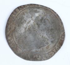 A silver six pence coin of Elizabeth I, third/fourth issue, 1561-77