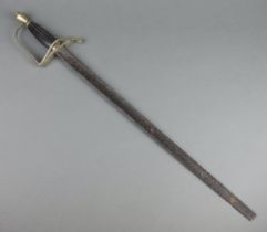 An 18/19th Century court sword with horn grip, polished metal pommel and 54cm blade The blade is