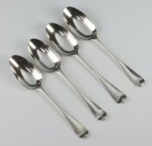 A George II table spoon London 1754, 3 others 253 grams