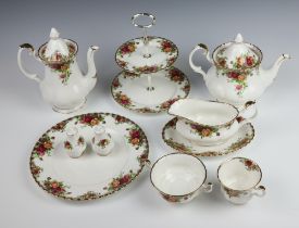 A Royal Albert Old Country Roses extensive part tea, coffee and dinner service, comprising 6