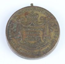 One penny post brass letter weight dated 1839, minted by H Cooper on 12 August 1839 for post