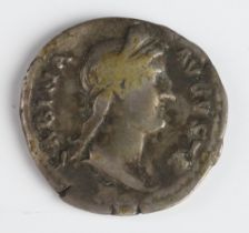 Roman Empire 100-136AD, a silver Denarius for Sabina, the wife of The Emperor Hadrian