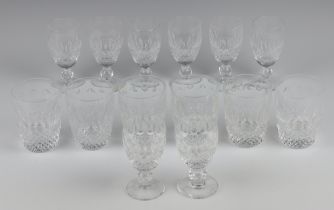 Six Waterford Crystal Colleen pattern small tumblers, 6 sherry glasses and 2 liqueur glasses