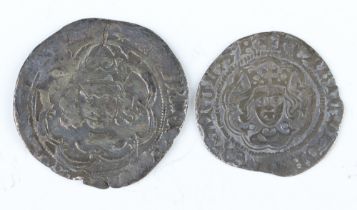 A silver groat and half groat of Henry VIII, 1484-1509