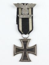 A First World War Iron Cross second class with bar