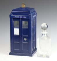 An Edinburgh Crystal square spirit decanter and stopper engraved Metropolitan Police contained in