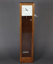 Gent, a Post Office electric master clock with 21cm enamelled dial, Arabic numerals contained in