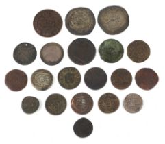 A collection of world coins from the 17th Century and earlier