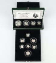 A 1997 silver proof Britannia coin collection cased, 59 grams, together with a 2008 United Kingdom