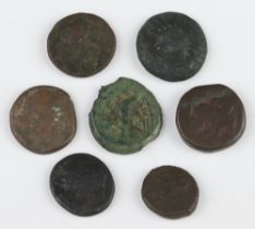 A mixture of Ancient Greek and Roman Republican coins from 100 to 50BC