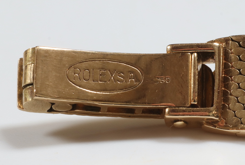 A lady's 18ct yellow gold Rolex wristwatch on a ditto bracelet 33.6 grams gross, the case 15mm, This - Image 2 of 2