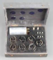A German military radio spare valve box containing Telefunken ECH11, EDD11, EBC11, EF13, EF13, EF12,