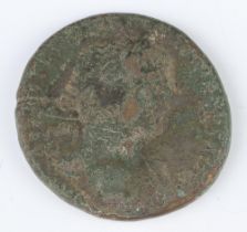 A Roman brass sestertius of Hadrian (117-38AD)