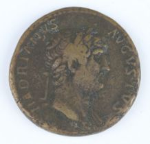 A brass sestertius of Hadrian (117-38AD)