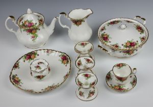 A Royal Albert Old Country Roses tea, coffee and dinner service comprising 2 large tea cups and 2
