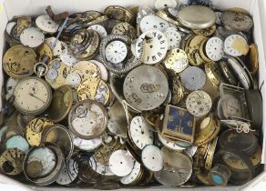 A quantity of pocket and wristwatch dials