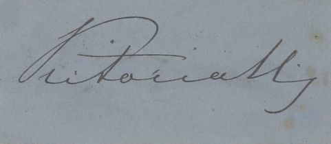 Signature - Queen Victoria 4cm x 9cm