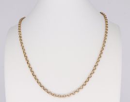 A 9ct yellow gold necklace 46cm 8.7 grams