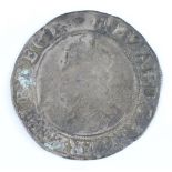 A silver shilling of Elizabeth I, 1560-1, second coinage, 0.925 fineness and a Sterling silver crown