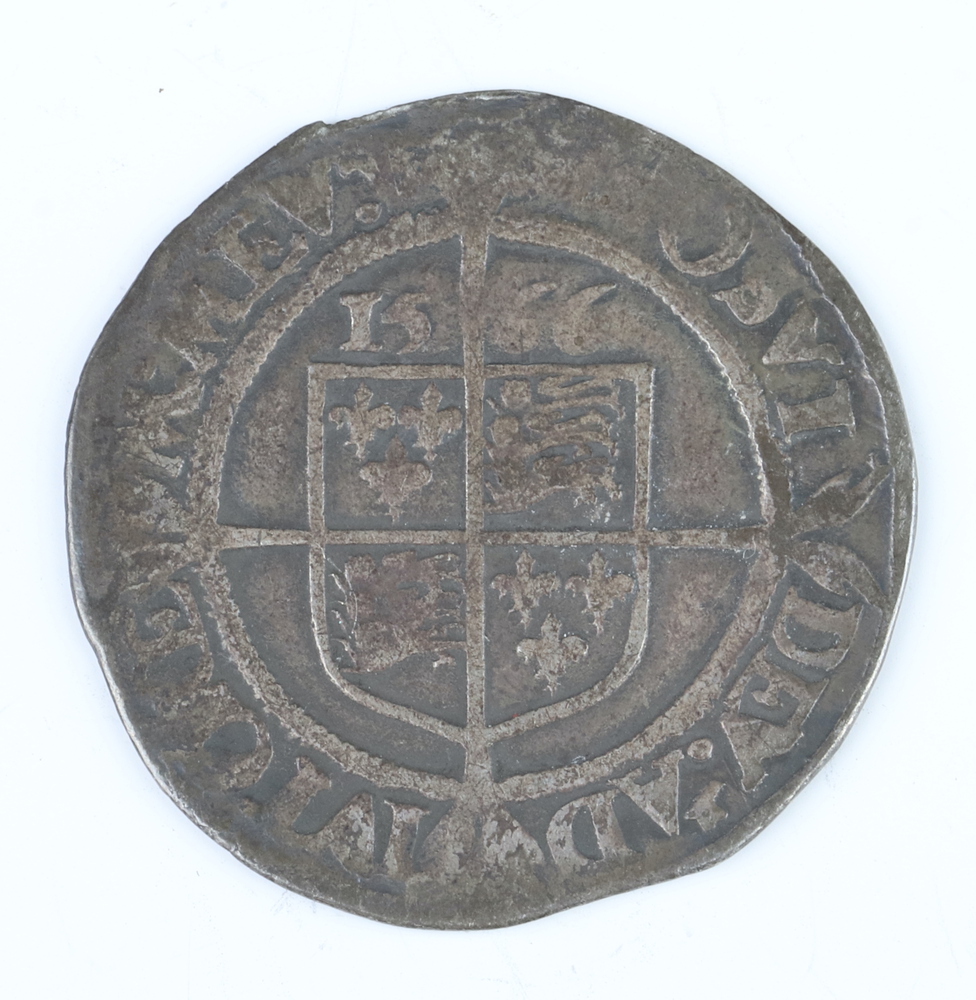 A silver sixpence of Queen Elizabeth I, third/fourth issue, dated 1566, two Scottish hammered silver - Image 2 of 6