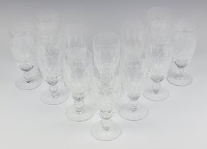 Twelve Waterford Crystal Colleen pattern champagne glasses 15cm