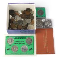 A collection of minor commemorative crowns and coins