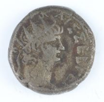 A silver Ancient Greek provincial coin from Egypt and a mixture of Ancient Greek and Roman