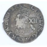 A silver shilling of Charles I, 1625-42, minted at the Tower, under the King's authority