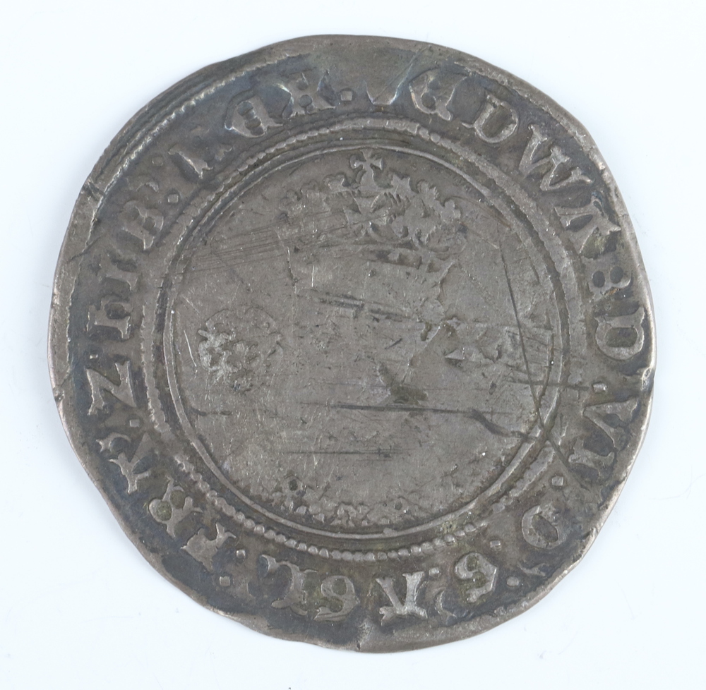 A silver shilling of Edward VI, 1551-3, fine silver issue, full flange