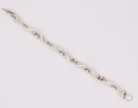 An Edvard Kindt-Larsen for Georg Jensen silver butterfly bracelet 18cm, 21 grams no.104A, boxed