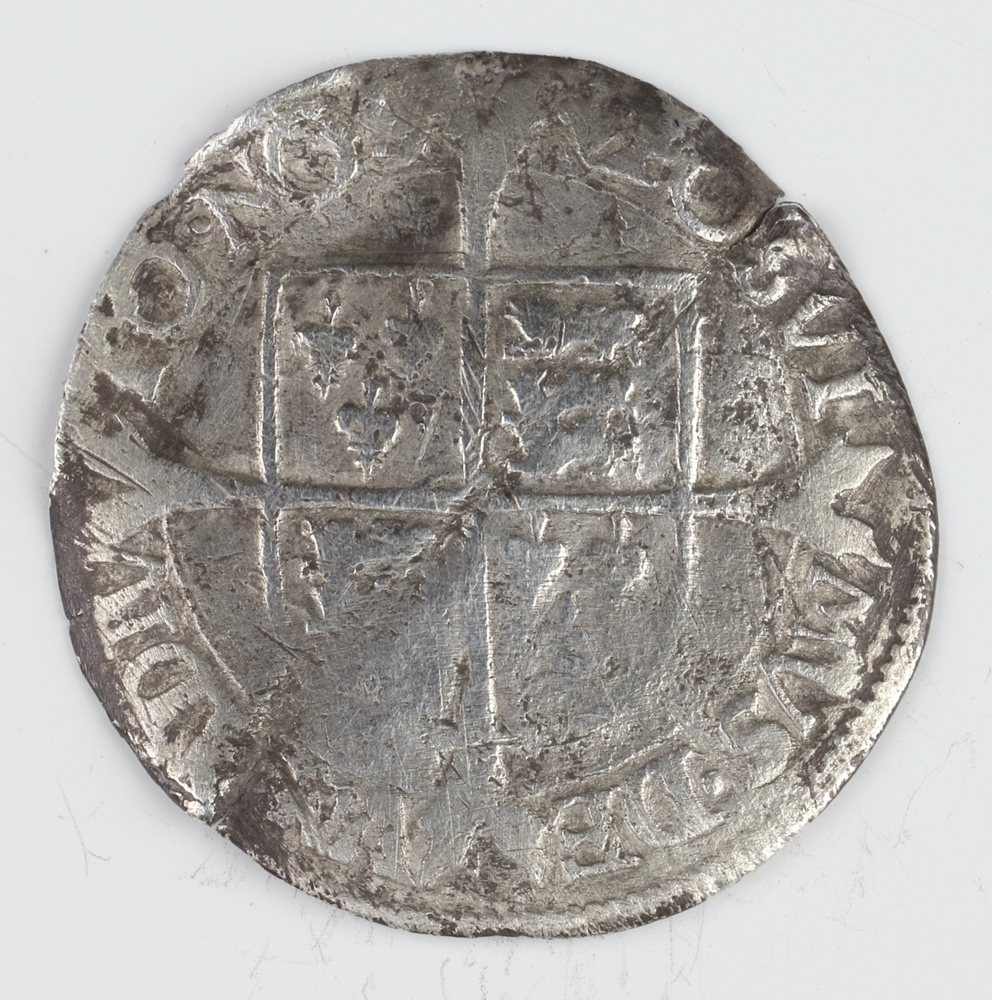 A silver sixpence of Elizabeth I third/fourth issue 1561 to 1577, 1 other folded and re-flattened, a - Image 6 of 8