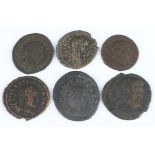 Roman Empire after 200AD a collection of 6 bronze Antonianus coins, 6 bronze coins, 7 bronze coins