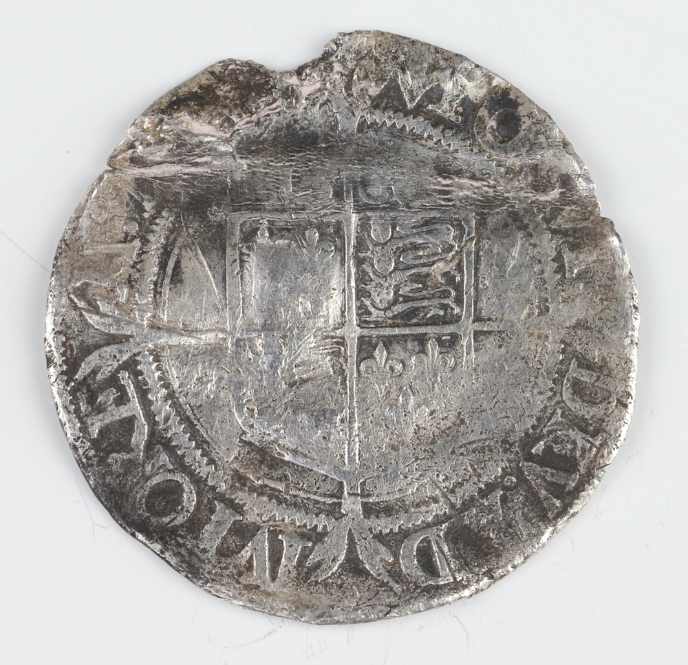 A silver sixpence of Elizabeth I third/fourth issue 1561 to 1577, 1 other folded and re-flattened, a - Image 2 of 8