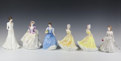 Four Royal Doulton figures Helen 3601 20cm, Nanette HN2379 15cm (x2), Sweet Lilac HN3972 18cm and