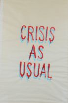 ** Banksy (b1974) screen print on 50 gsm wove, "Crisis as Usual" (2019) 69cm x 45cm **Please