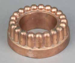 Jones Brothers, 4 Dow Street W, a 19th Century copper jelly ring mould with earls coronet and