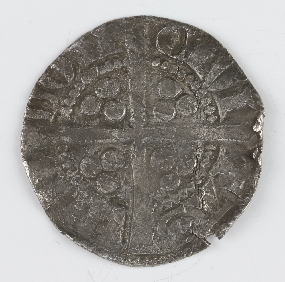 A silver short cross penny of Henry III 1216 to 1247 London Mint (coin bent and reflattened), - Image 6 of 10