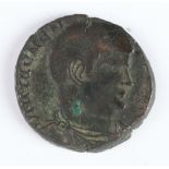 Roman Empire 350-353AD a Magnentius bronze nummus, Christogram on reverse and Roman Empire 235-284AD