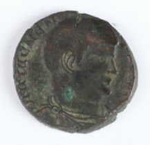 Roman Empire 350-353AD a Magnentius bronze nummus, Christogram on reverse and Roman Empire 235-284AD