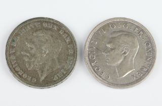 Two silver commemorative crowns 1935 Silver Jubilee of George V and 1937 coronation of George VI,